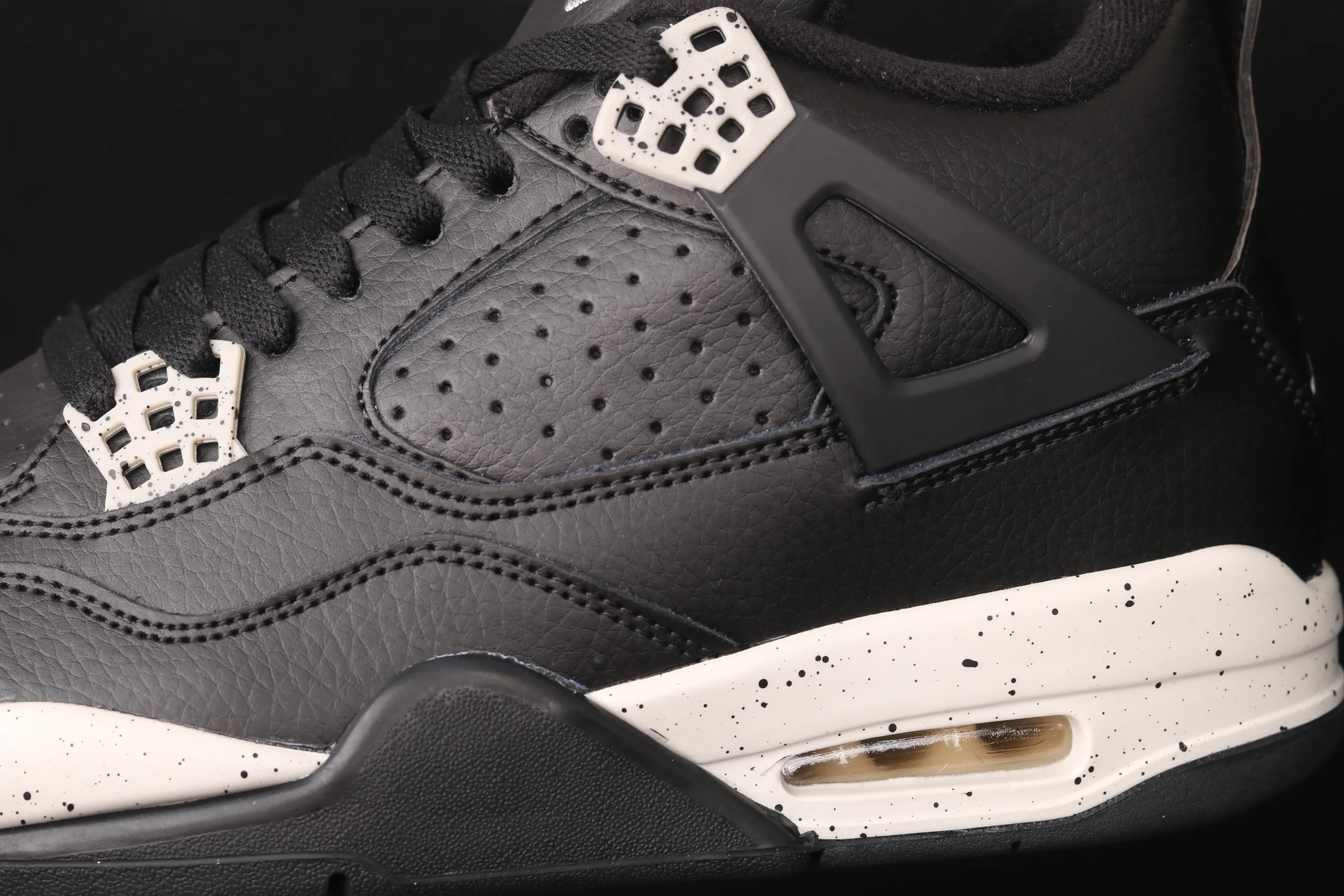All categories Air Jordan Jordan series basketball shoes Air Jordan 4 G version Air Jordan 4 Retro LS AJ4 Joe 4 splash black and white basketball shoes 314254-003